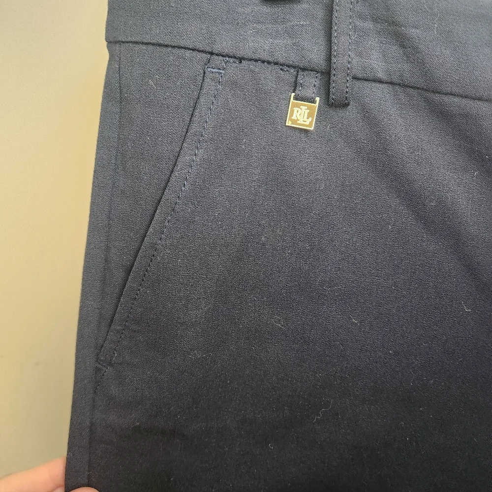 Women's Lauren Ralph Lauren Navy Blue Shorts Sz 14 - Picture 5 of 6